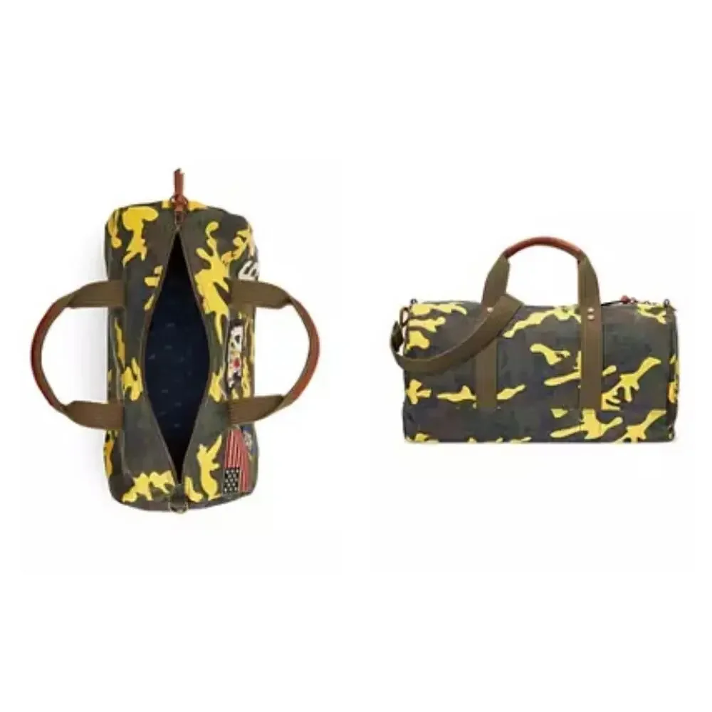 NWT❤️ Polo Ralph Lauren Patchwork Camo Canvas Duffel